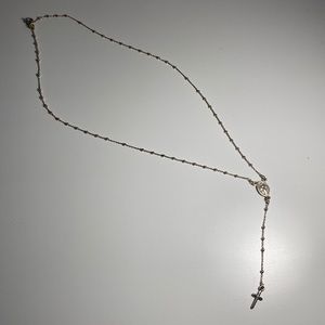 Sterling silver rosary necklace